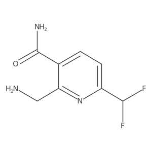 2-(Aminomethyl)-6-(difluoromethyl)pyridine-3-carboxamide结构式