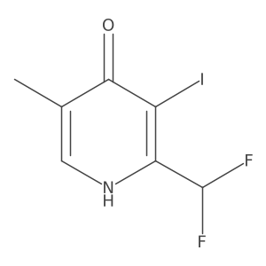 2-(Difluoromethyl)-4-hydroxy-3-iodo-5-methylpyridine结构式