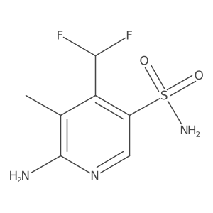6-Amino-4-(difluoromethyl)-5-methylpyridine-3-sulfonamide结构式
