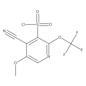 4-Cyano-5-methoxy-2-(trifluoromethoxy)pyridine-3-sulfonyl chloride Structure