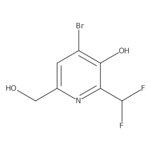 4-Bromo-2-(difluoromethyl)-6-(hydroxymethyl)pyridin-3-ol Structure