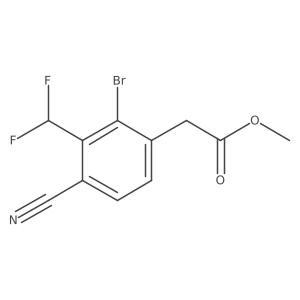 Methyl 2-bromo-4-cyano-3-(difluoromethyl)phenylacetate Structure