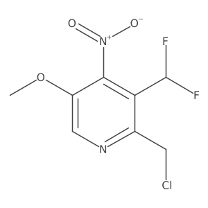 2-(Chloromethyl)-3-(difluoromethyl)-5-methoxy-4-nitropyridine Structure