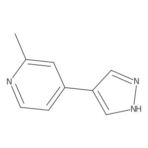 2-Methyl-4-(1H-pyrazol-4-yl)pyridine结构式
