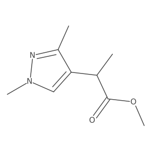 Methyl 2-(1,3-dimethyl-1H-pyrazol-4-yl)propanoate结构式