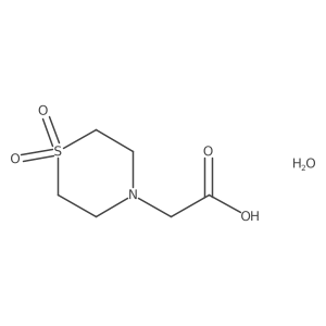 2-(1,1-Dioxidothiomorpholino)acetic acid hydrate结构式