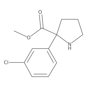 Methyl 2-(3-chlorophenyl)pyrrolidine-2-carboxylate结构式