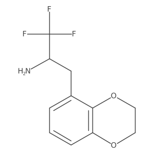3-(2,3-Dihydro-1,4-benzodioxin-5-yl)-1,1,1-trifluoropropan-2-amine结构式