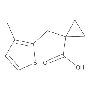 1-[(3-Methylthiophen-2-yl)methyl]cyclopropane-1-carboxylic acid Structure