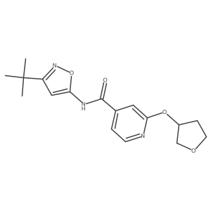 N-(3-(tert-butyl)isoxazol-5-yl)-2-((tetrahydrofuran-3-yl)oxy)isonicotinamide结构式
