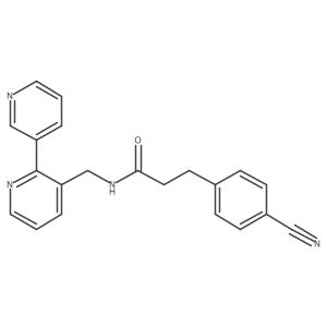 N-([2,3'-bipyridin]-3-ylmethyl)-3-(4-cyanophenyl)propanamide结构式