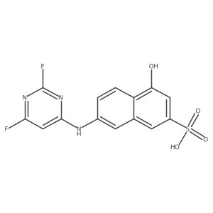 7-[(2,6-Difluoro-4-pyrimidinyl)amino]-4-hydroxy-2-naphthalenesulfonic acid结构式