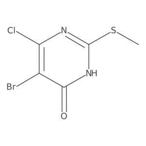 5-Bromo-6-chloro-2-(methylthio)pyrimidin-4(3H)-one Structure