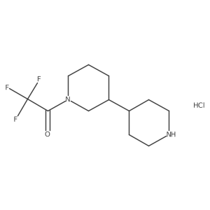 2,2,2-Trifluoro-1-[3-(piperidin-4-yl)piperidin-1-yl]ethan-1-one hydrochloride结构式