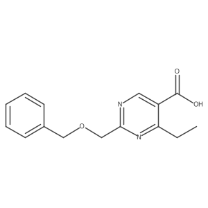 2-[(Benzyloxy)methyl]-4-ethylpyrimidine-5-carboxylic acid结构式
