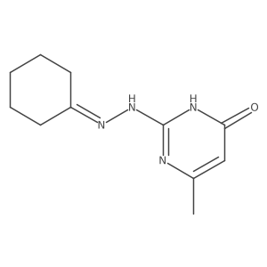 2-(2-Cyclohexylidenehydrazinyl)-6-methylpyrimidin-4-ol结构式