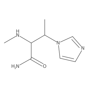 3-(1H-imidazol-1-yl)-2-(methylamino)butanamide结构式