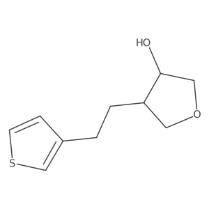 4-[2-(Thiophen-3-yl)ethyl]oxolan-3-ol Structure