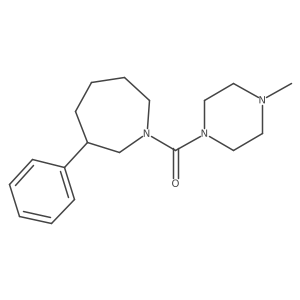 (4-Methylpiperazin-1-yl)(3-phenylazepan-1-yl)methanone结构式