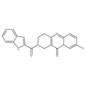 8-chloro-2-(1H-indole-2-carbonyl)-3,4-dihydro-1H-dipyrido[1,2-a:4',3'-d]pyrimidin-11(2H)-one结构式