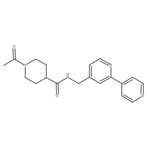 N-([2,4'-bipyridin]-4-ylmethyl)-1-acetylpiperidine-4-carboxamide结构式