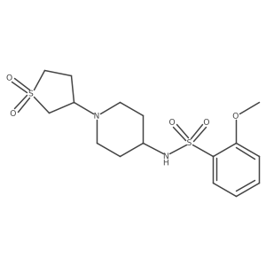 N-(1-(1,1-dioxidotetrahydrothiophen-3-yl)piperidin-4-yl)-2-methoxybenzenesulfonamide Structure