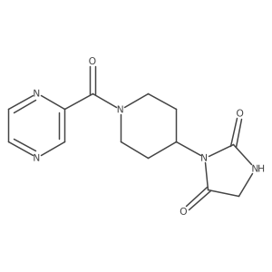 3-[1-(Pyrazine-2-carbonyl)piperidin-4-yl]imidazolidine-2,4-dione Structure