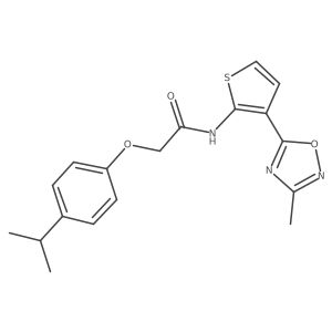 2-(4-isopropylphenoxy)-N-(3-(3-methyl-1,2,4-oxadiazol-5-yl)thiophen-2-yl)acetamide Structure