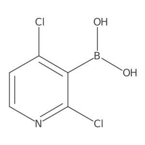 2,4-Dichloropyridine-3-boronic acid结构式