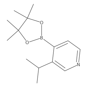 3-Isopropyl-4-(4,4,5,5-tetramethyl-1,3,2-dioxaborolan-2-YL)pyridine结构式