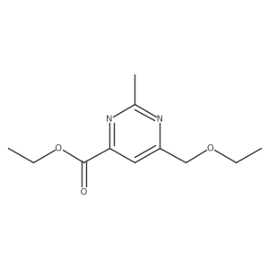 Ethyl 6-(ethoxymethyl)-2-methylpyrimidine-4-carboxylate结构式