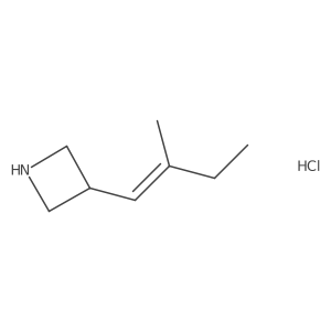 3-[(1E)-2-methylbut-1-en-1-yl]azetidine hydrochloride Structure