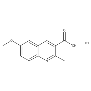 6-Methoxy-2-methylquinoline-3-carboxylic acid hydrochloride Structure