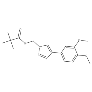[4-(3,4-dimethoxyphenyl)-1H-1,2,3-triazol-1-yl]methyl 2,2-dimethylpropanoate结构式