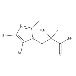 2-amino-3-(4,5-dibromo-2-methyl-1H-imidazol-1-yl)-2-methylpropanamide结构式