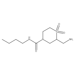 2-(aminomethyl)-N-butyl-1,1-dioxo-1lambda6-thiomorpholine-4-carboxamide结构式