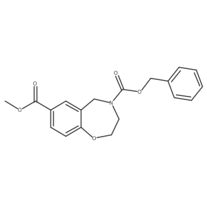 4-Benzyl 7-methyl 2,3,4,5-tetrahydro-1,4-benzoxazepine-4,7-dicarboxylate结构式