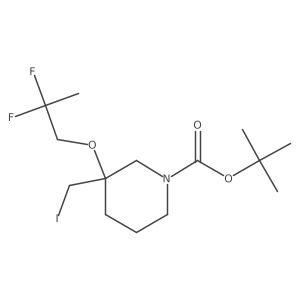 Tert-butyl 3-(2,2-difluoropropoxy)-3-(iodomethyl)piperidine-1-carboxylate Structure
