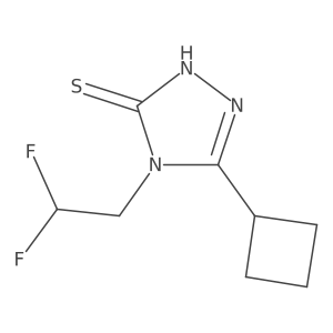 5-cyclobutyl-4-(2,2-difluoroethyl)-4H-1,2,4-triazole-3-thiol结构式
