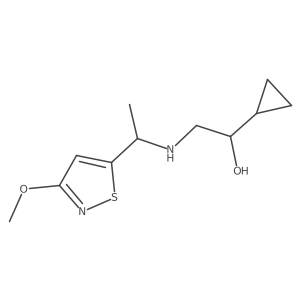 1-Cyclopropyl-2-{[1-(3-methoxy-1,2-thiazol-5-yl)ethyl]amino}ethan-1-ol Structure