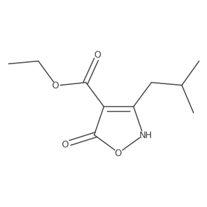 Ethyl 5-hydroxy-3-(2-methylpropyl)-1,2-oxazole-4-carboxylate结构式