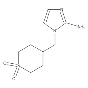 4-[(2-amino-1H-imidazol-1-yl)methyl]-1lambda6-thiane-1,1-dione结构式