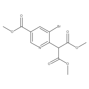 1,3-Dimethyl 2-[3-bromo-5-(methoxycarbonyl)pyridin-2-yl]propanedioate Structure