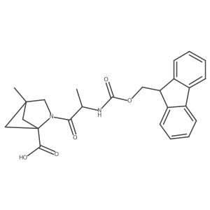2-[(2R)-2-({[(9H-fluoren-9-yl)methoxy]carbonyl}amino)propanoyl]-4-methyl-2-azabicyclo[2.1.1]hexane-1-carboxylic acid结构式