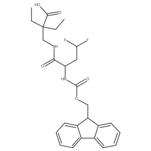 2-ethyl-2-{[2-({[(9H-fluoren-9-yl)methoxy]carbonyl}amino)-4,4-difluorobutanamido]methyl}butanoic acid Structure