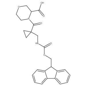 4-{1-[({[(9H-fluoren-9-yl)methoxy]carbonyl}amino)methyl]cyclopropanecarbonyl}morpholine-3-carboxylic acid结构式