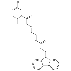 2-{2-[2-({[(9H-fluoren-9-yl)methoxy]carbonyl}amino)ethoxy]-N-(propan-2-yl)acetamido}acetic acid Structure