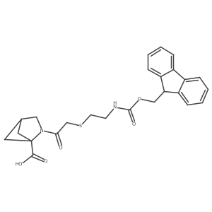2-(2-{[2-({[(9H-fluoren-9-yl)methoxy]carbonyl}amino)ethyl]sulfanyl}acetyl)-2-azabicyclo[2.1.1]hexane-1-carboxylic acid结构式