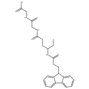2-{2-[4-({[(9H-fluoren-9-yl)methoxy]carbonyl}amino)hexanamido]acetamido}acetic acid结构式