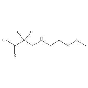 2,2-Difluoro-3-[(3-methoxypropyl)amino]propanamide结构式